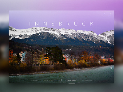 Innsbruck adobe advertising art branding design digital flat icon landing page landing page design nature photography photoshop ui ux wacom web deisgn website concept