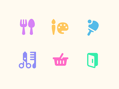 Colored icons