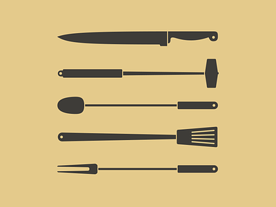 Utensil icons illustration kitchen pictogram