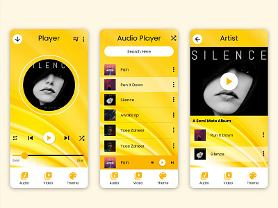 music app ui mobile app design ui design