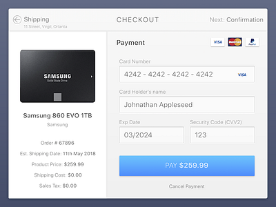 DailyUI #002 Credit Card Checkout challenge checkout credit card dailyui payment