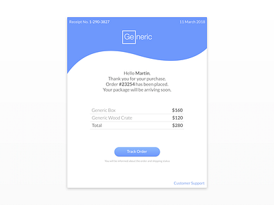 DailyUI #017 Email Receipt Concept daily ui dailyui dailyui challenge receipt