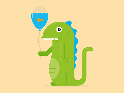 Party Animal animal balloon belly character dino dinosaur face fish funny party tail water