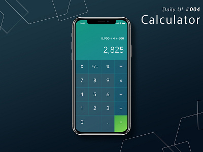 Daily UI #004 Calculator app dailyui ui