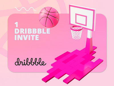 Get Invite 3d 3d art 3d artist art clean color design dribbble dribbble invite graphic design illustration invite render