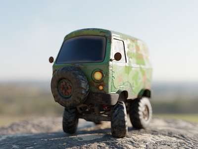 Mystery Machine Fanart 3d 3d art asstes blender game assets quixel mixer render