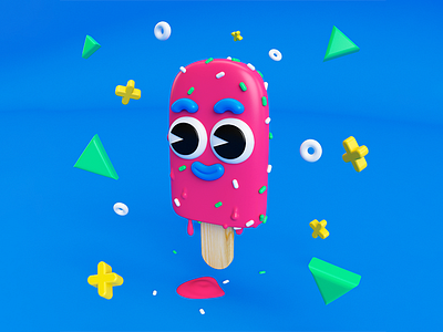 Cool Ice Cream! 3d cartoon character character design character design 3d color cute design design art graphic design ice cream illustration ilustração render