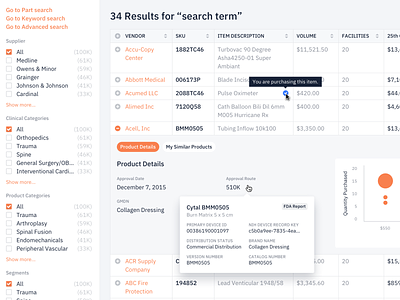 Search Results Data Table