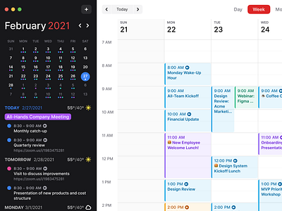 Fantastical Calendar App Recreation