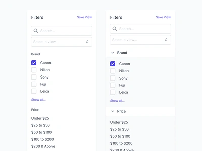 Advanced Filtering checkbox checkboxes dashboard date ecommerce filter filters indiana indianapolis innovatemap radio range saved view segment segmentation selector ui view