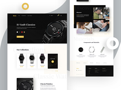Watch Landing Page afterglow balck clean collection ecommerce homepage landing page lifestyle product shop skmei time ui ux watch watch landing page website