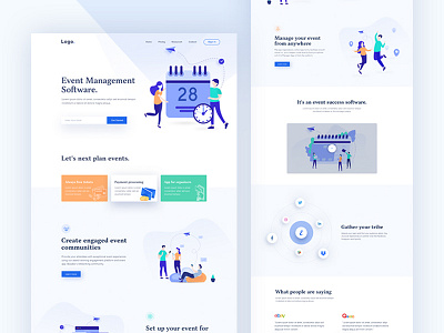 Saas-Event Management Software Landing page