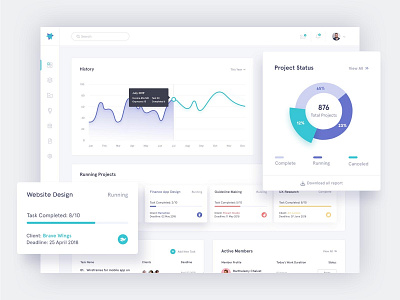 Project management - Dashboard admin clean dashboard design management minimal project management project management dashboard task task management ui ux