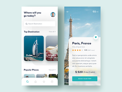 Travel App Concept agency app app design clean design mobile app tour travel travel app traveling ui ux