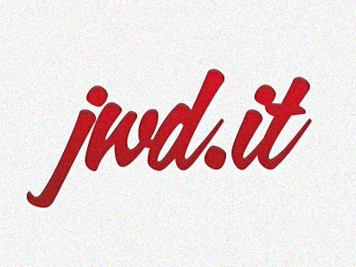 Revised version using alternative ligatures branding jonwallacedesign jwdit logo red typography