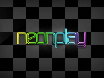 Neon Play logo design logo neon rainbow