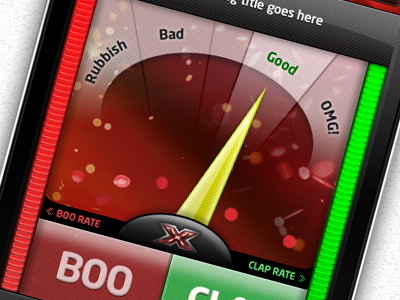 Official X Factor 2011 iPhone app iphone itv mobile app red ui design xfactor