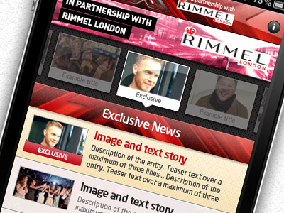 List view detail shot from the Official X Factor app