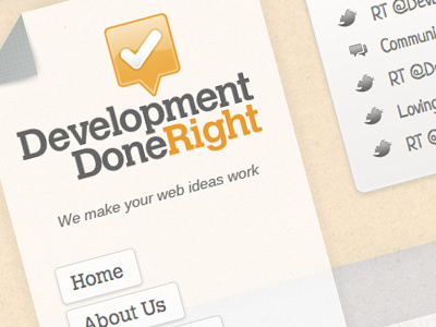 Development Done Right branding calvert orange texture typography website