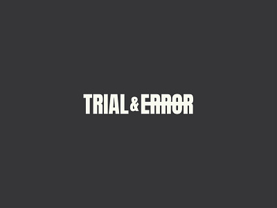 Trial & Error brand identity branding logo design