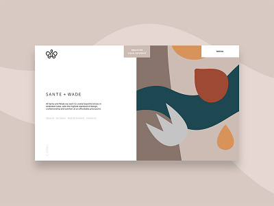 Sante + Wade fashion footwear illustration ui ux web design