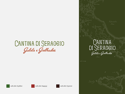 Logo Cantina Di Seraggio branding design flat identity illustrator lettering logo minimal type typography vector