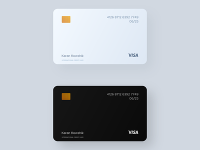 Clean Credit Cards design cards concept mockup