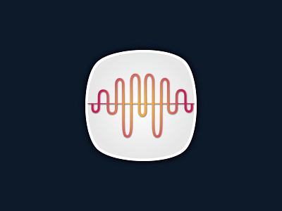 Music App icon android app icon icon ios ipad iphone music vector waves