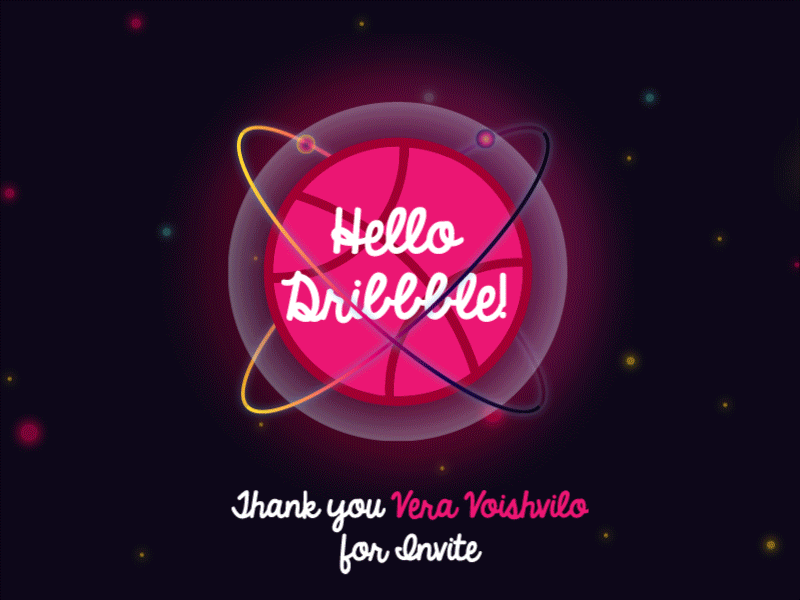Hello Dribbble animation debuts first shots galaxy gif hello dribbble space dribbble