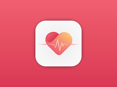 Heart Rate App icon android app icon heart icon heart rate icon ipad iphone iso vector