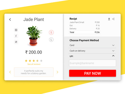 Checkout page branding dailyui002 dailyuichallenge design ecommerce plants