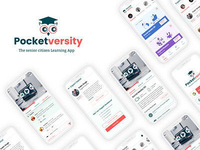 Pocket-Versity Learning App concept app e learning figma inclusivity learning ux visual design