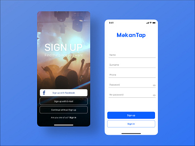 Daily UI 001 - Sign Up adobe app appdesign azerbaijan baku blue daily dailyui dailyui 001 dailyuichallenge design dribbble figma figmadesign interaction iosapp iosappdesign iosdesign ui uiux