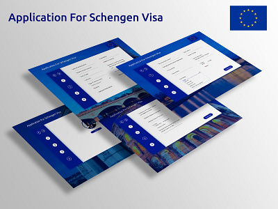 Schengen Visa Application Form Web Concept design
