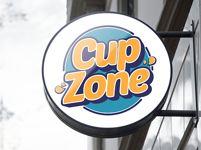CupZone Logo Mock Up branding design logo minimal type typography