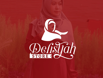 Logo Delisyah Hijab Store branding design logo minimal typography vector