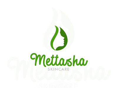 Logo Mettasha Skincare branding design logo minimal vector