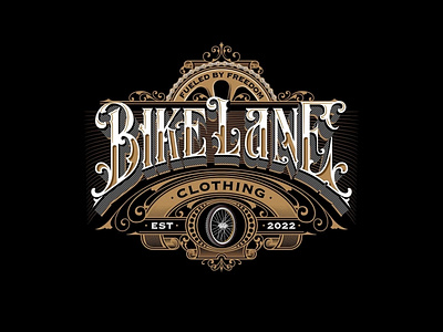 Vintage Logo Lettering Bike Lane