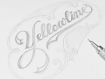 Yellowline Handlettering design drawing handlettering lettering typography