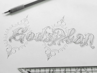 God's Plan Handlettering design drawing handlettering lettering typography