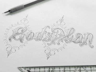 God's Plan Handlettering