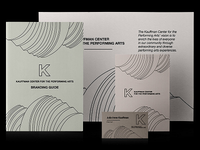 KAUFFMAN CENTER FOR THE PERFORMING ARTS - PRINT MATERIALS brand identity branding logo design print materials