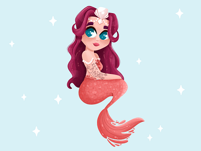 Miss Mermaid colombia concept design digital girl character illustration magic mermaid yaffa