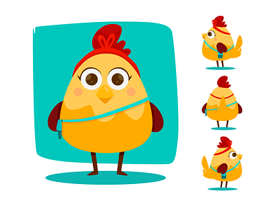 Kloe mom animal character chicken colombia concept design digital doodle girl character hen illustration yaffa