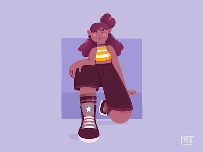 The Girl ⭐ character characterdesign colombia concept design digital doodle girl character girl illustration girlpower illustration yaffa