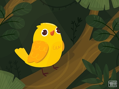 Bird bird colombia concept digital doodle illustration yaffa