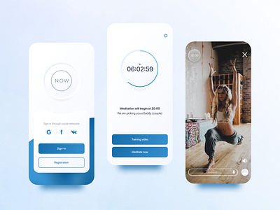 Now the app for pair meditation android app design design app figma flat ios app meditation minimal strim ui ux