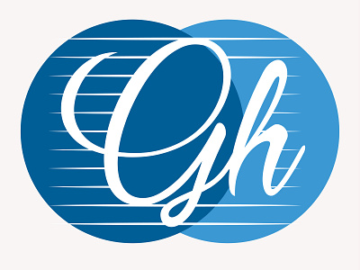 Blue Gh Logo branding design logo typography vector