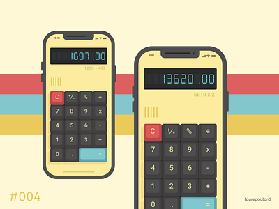 Daily UI 004 - Calculator calculator dailyui design figma graphic design illustration retro ui vector vintage