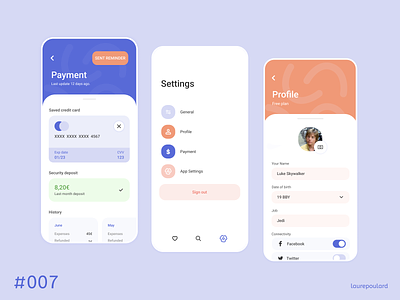 Daily Ui 007 - Settings app dailyui design figma graphic design mobile payment profile setting settings ui ux